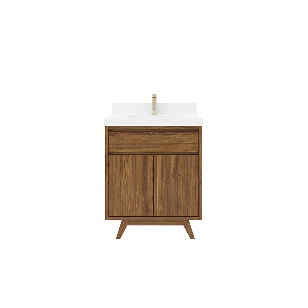 Willow Collections 30 in. W x 22 in. D Madison teak Single Sink Bathroom Vanity with Countertop