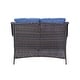 preview thumbnail 32 of 58, Gymojoy Outdoor High-back Wicker Loveseat Sofa For Home Garden