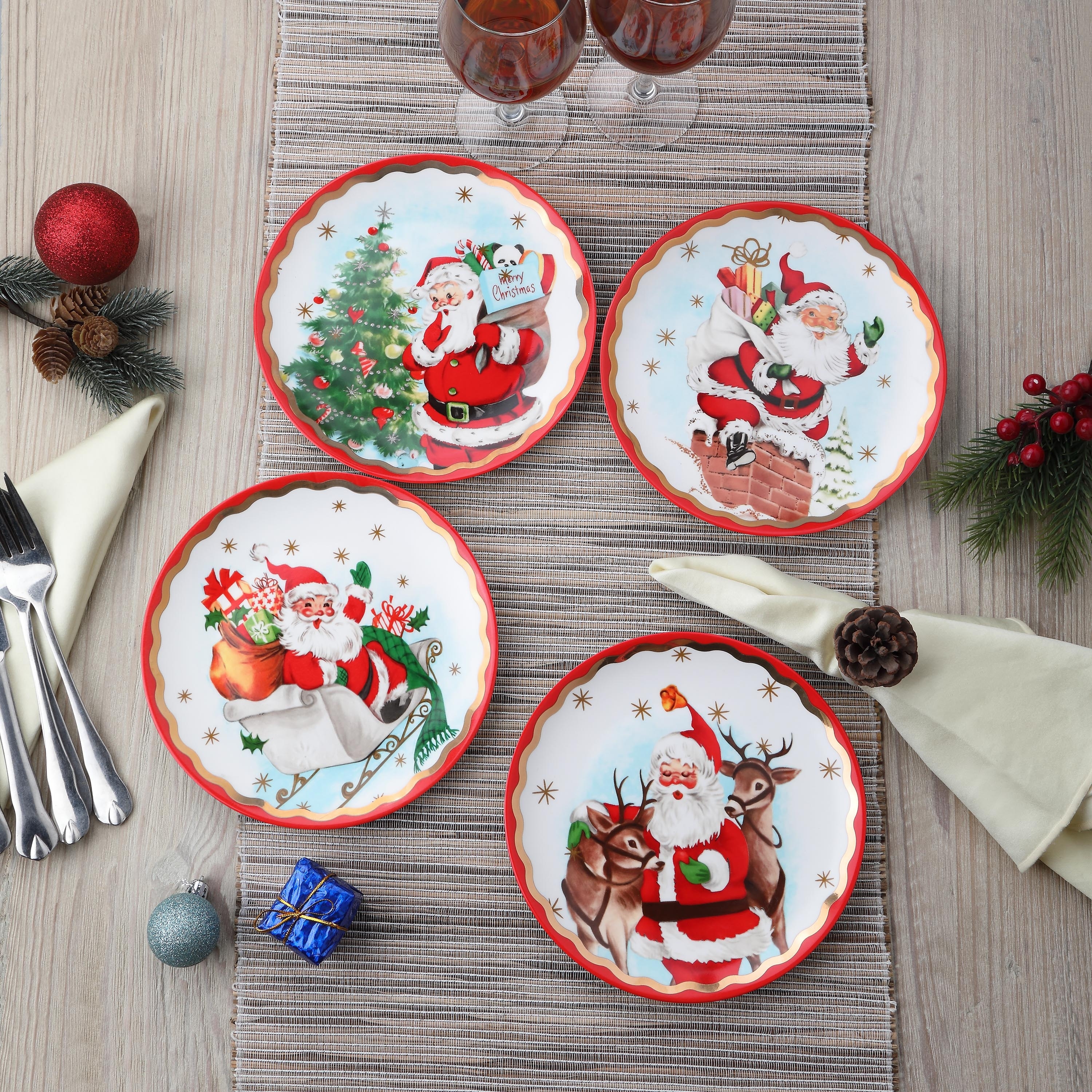 Ceramic christmas plates