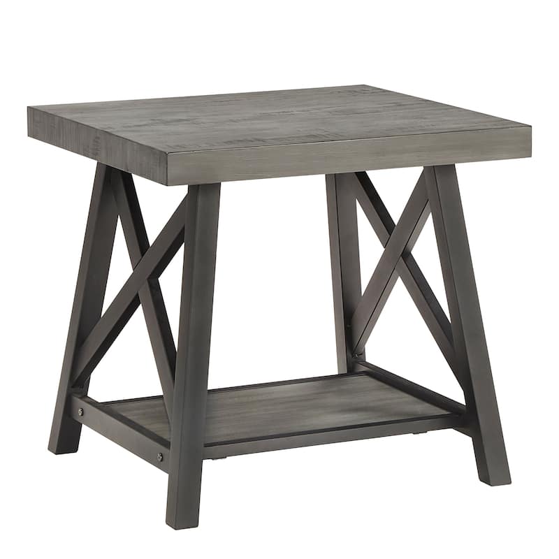 Bryson Rustic X-Base Accent Tables by iNSPIRE Q Classic
