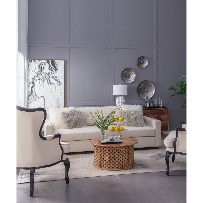 Set of 3, Modern Wall Decor Silver Textured Oversized Disc with Blue Agate, for Living Room Bedrrom Entryway Office