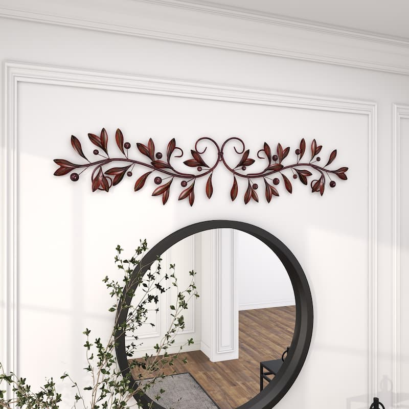 Green Iron Traditional Wall Decor Floral and botanical