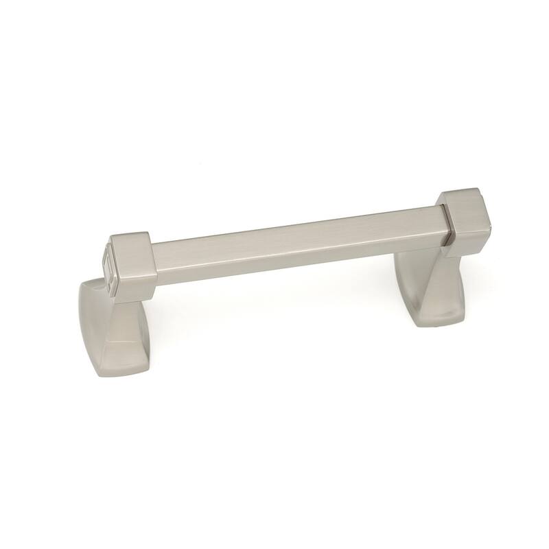 Alno Cube Modern 6-1/4" Wide Horizontal Swing Bar Toilet Paper Holder - Satin Nickel