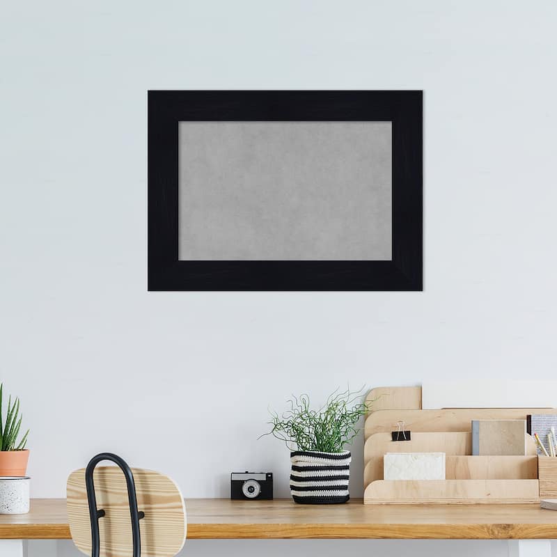 Amanti Art Shiplap Navy Framed Magnetic Board
