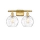 preview thumbnail 15 of 28, Innovations Lighting Athens Water Glass 2 Light 18" Bath Vanity Light
