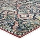 preview thumbnail 2 of 3, Teleza Machine Washable Trellis Dark Blue/ Clay Area Rug
