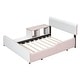 preview thumbnail 7 of 9, Full Size Upholstered Platform Bed with Storage Nightstand & Guardrail