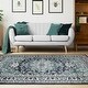 preview thumbnail 8 of 119, Miranda Haus Traditional Oriental Floral Medallion Indoor Area Rug 4' X 6' - Deep Royal
