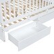 preview thumbnail 61 of 118, Roomfitters Twin Size Wood Daybed with Fence Guardrails, 2 Storage Drawers, Convertible Floor Bed, and Built-In Shelving