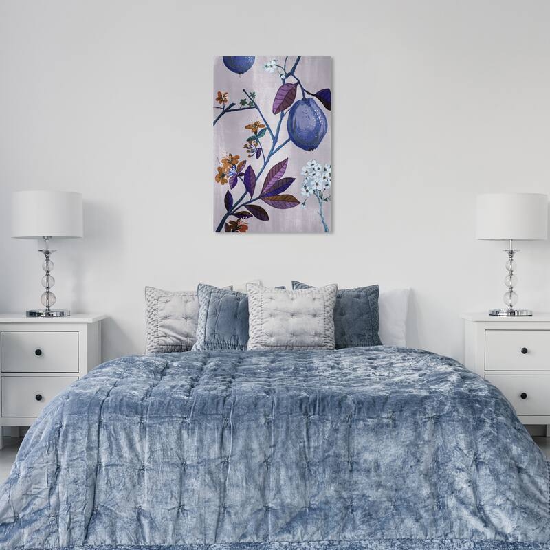 Wynwood Studio Canvas Floral and Botanical A little closer Purple and Traditional Wall Art Canvas Print - 36 x 24