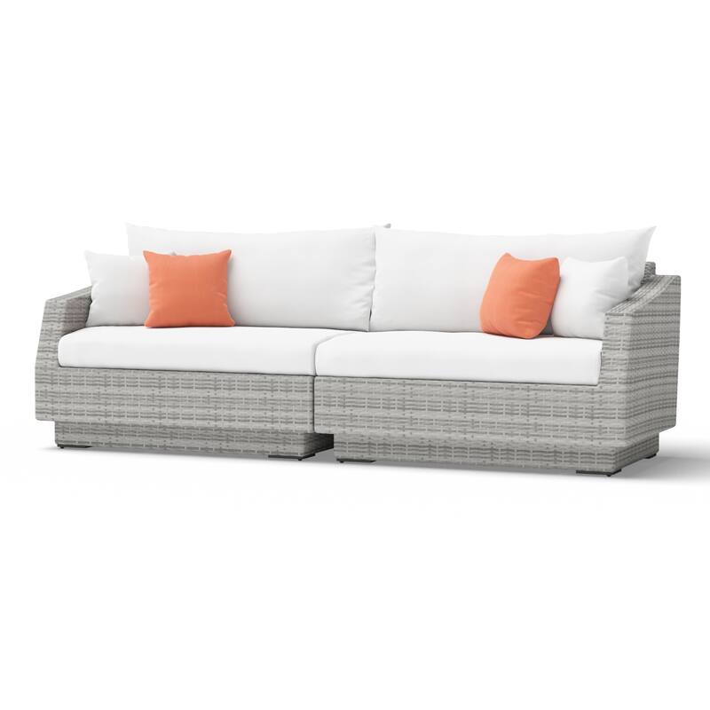Cannes Deluxe 8 Piece Sunbrella Outdoor Patio Sofa & Club Chair Set