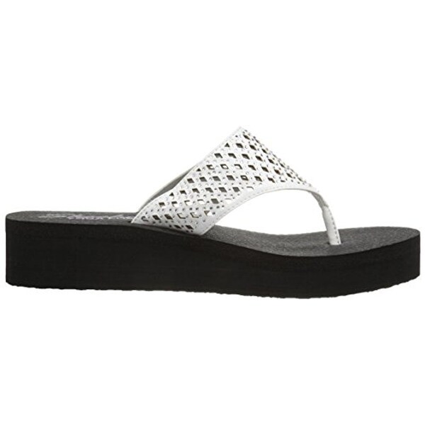 skechers cali vinyasa wedge flip flop