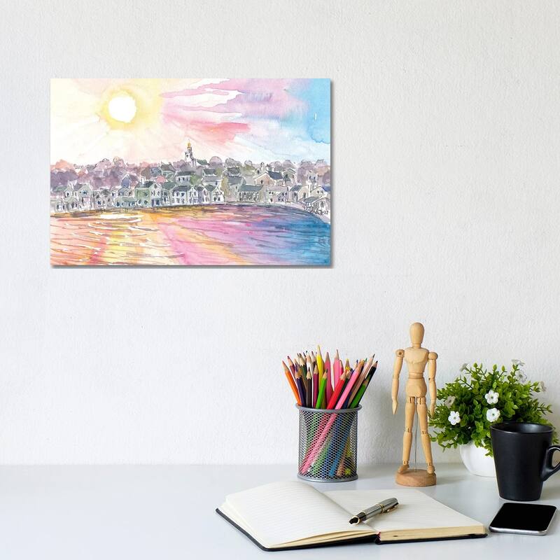 iCanvas "Nantucket Massachusetts Harbour Scene At Sunset" by Markus & Martina Bleichner Canvas Print - 8x12x0.75