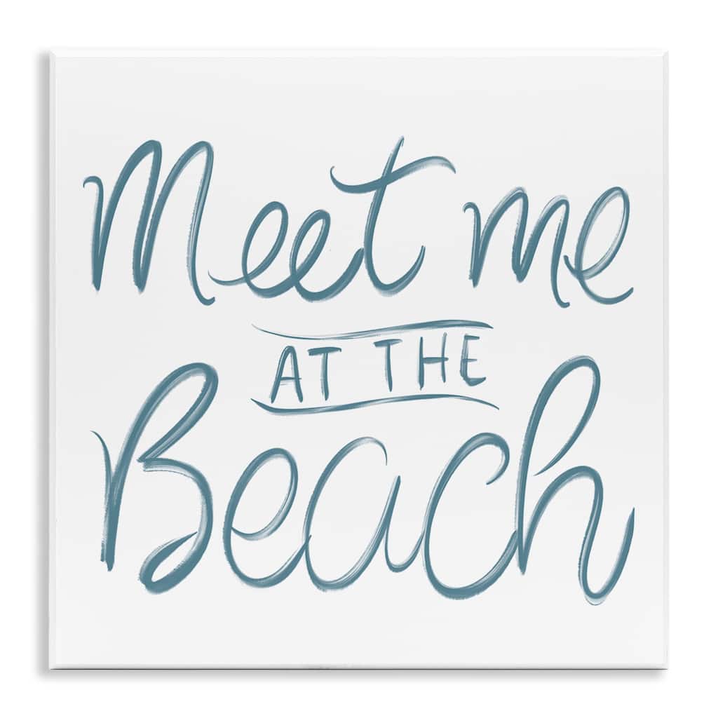 Stupell Minimal Meet At Beach Wall Plaque Art Design By SunDance Group