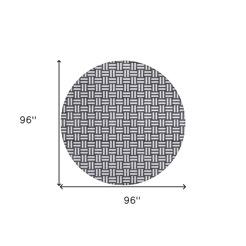 HomeRoots Geometric Transitional Rectangle Outdoor Rug