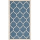preview thumbnail 98 of 111, SAFAVIEH Courtyard Kathy Indoor/ Outdoor Waterproof Patio Backyard Rug 2' x 3'7" - Blue/Beige