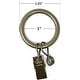 preview thumbnail 27 of 36, 40PCS Solid Metal Window Drapery Curtain Panel Ring with Eyelet, 1" Inner Diameter, Fits Up to 3/4" Rod Multicolor