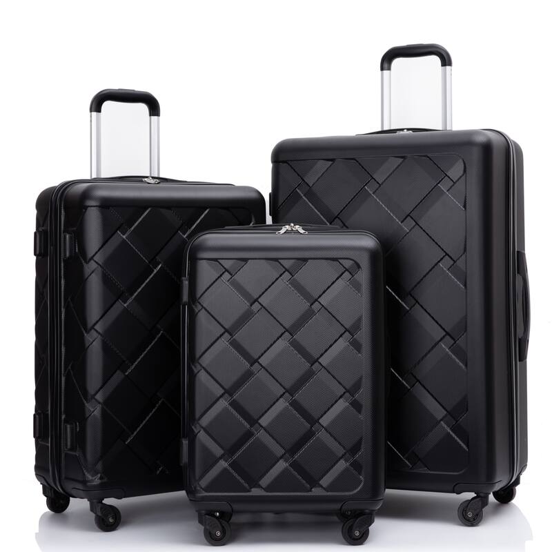 Hardshell Suitcase with Spinner Wheels ABS Luggage Sets Lightweight Durable Suitcase