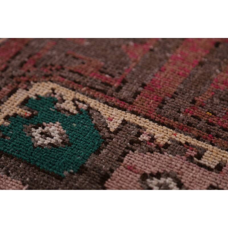 Hand Knotted Oriental 100% Wool Carpet Transitional Tribal Pink Anatolian Area Rug - 2' 6'' X 1' 8''