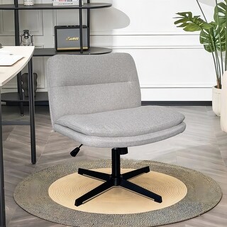 Homy Casa Armless Fabric Office Desk Chair Swivel Height Adjustable ...