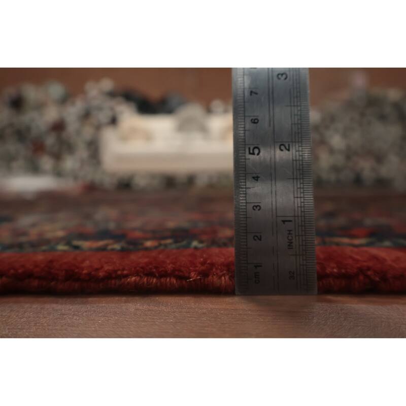 Hand Knotted Oriental 100% Wool Carpet Traditional Floral Red Bidjar Area Rug - 11' 9'' X 8' 6''