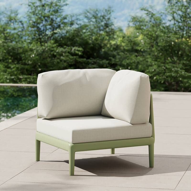 Frond and Form Patio Deep Seating Corner Chair with Cushions