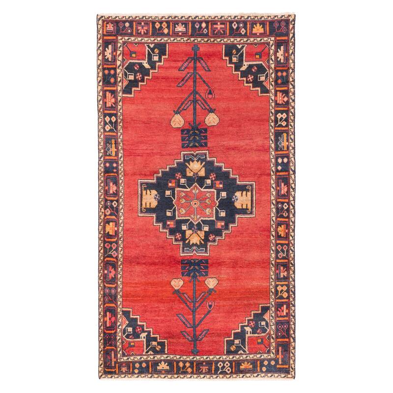 ECARPETGALLERY Hand-knotted Anadol Red Wool Rug - 4'3 x 7'10