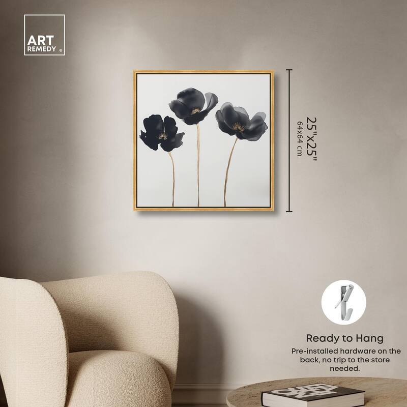 Nocturnal Flowers II Canvas by Art Remedy
