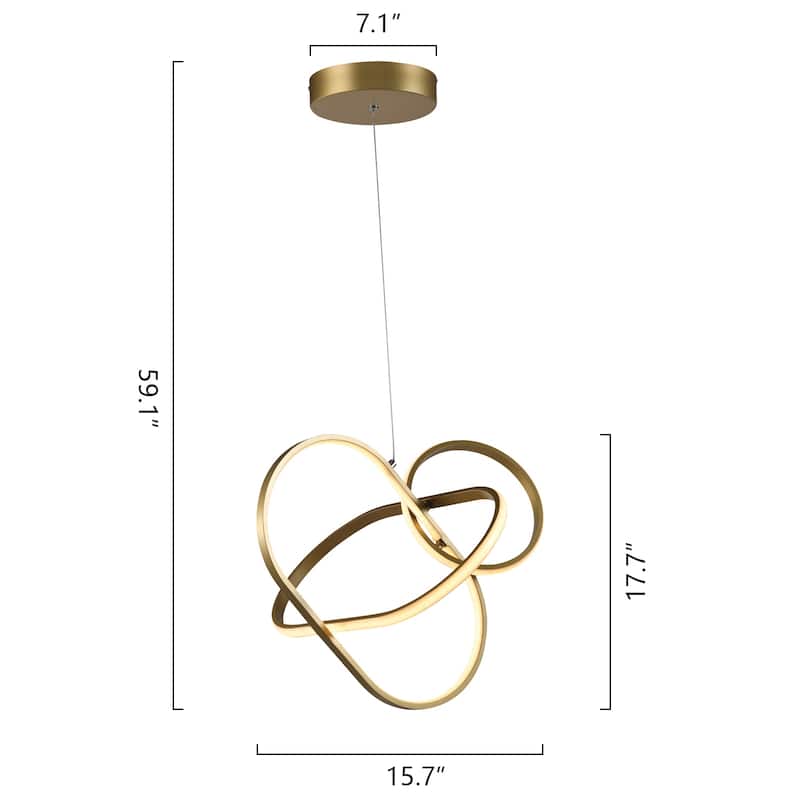 Maxax 3 - Lights LED Geometric Chandelier - N/A