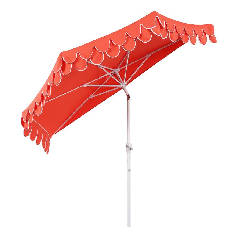 9 ft Market Patio Half Umbrella with Crank, Tilt Button and UV Protection