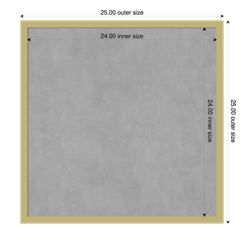 Amanti Art Incline Black Framed - 25 x 25 in - Incline Light Gold