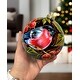 preview thumbnail 3 of 4, Collectible 3.9" Hand-Painted Premium Glass Ornament – Bullfinch on Rowan Tree