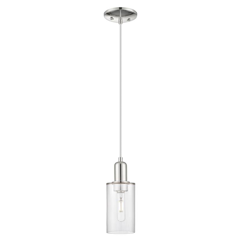 Innovations Lighting Endless Possibilities Arcadia - Clymer - 1 Light 4" Cord Hung Mini Pendant - Clear/Polished Nickel