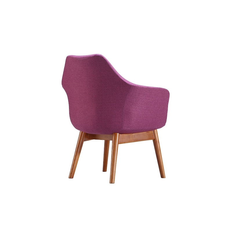 Manhattan Comfort Cronkite Walnut Twill Accent Chair