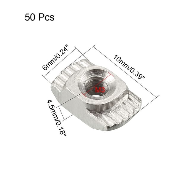 M4Slide in T-Nut for 3030 Series Aluminum Extrusions Profile 4 Pcs - 30  Series-M3,4 pcs - Bed Bath & Beyond - 26433912