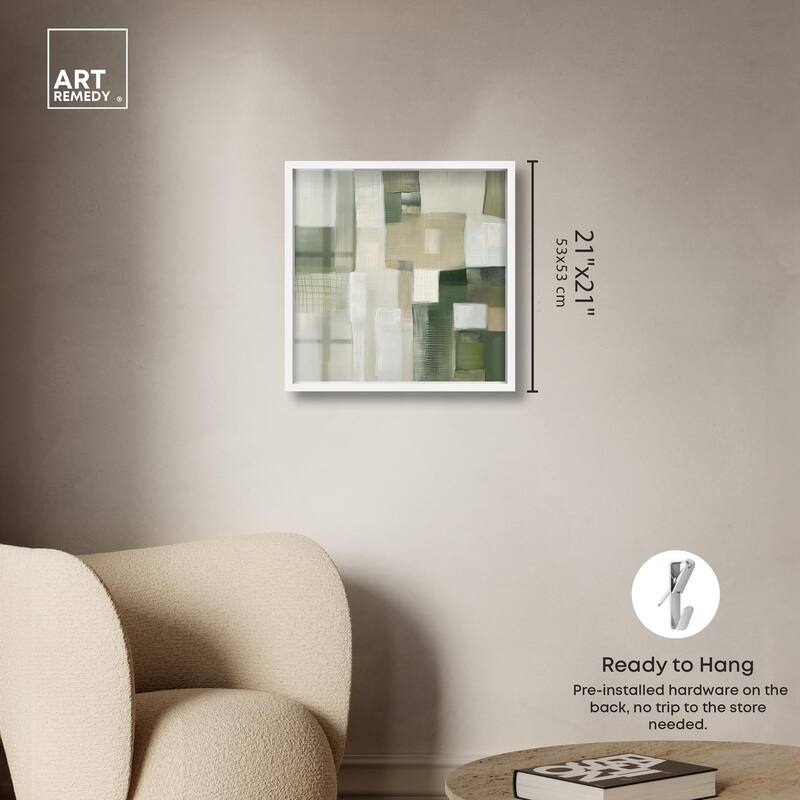 Pale Jade Green II Shadowbox by Art Remedy