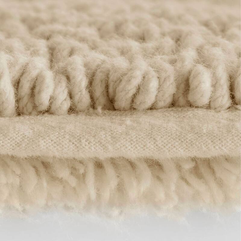 1 PCS 17x24" Cotton Tufted 3000 GSM Reversible Bath Rug White