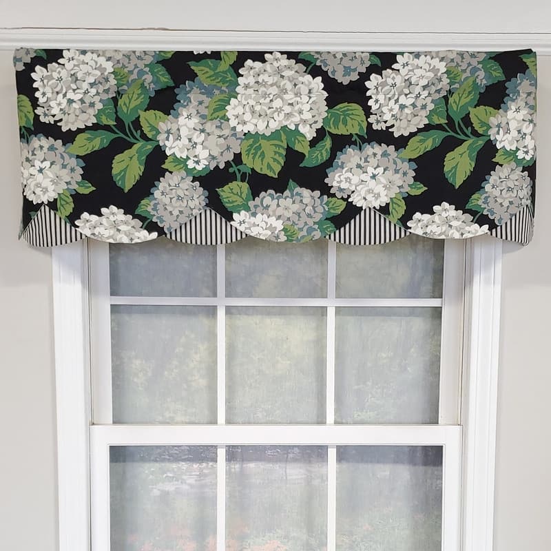 RLF Home Design Summerwind Petticoat Window Valance - Black