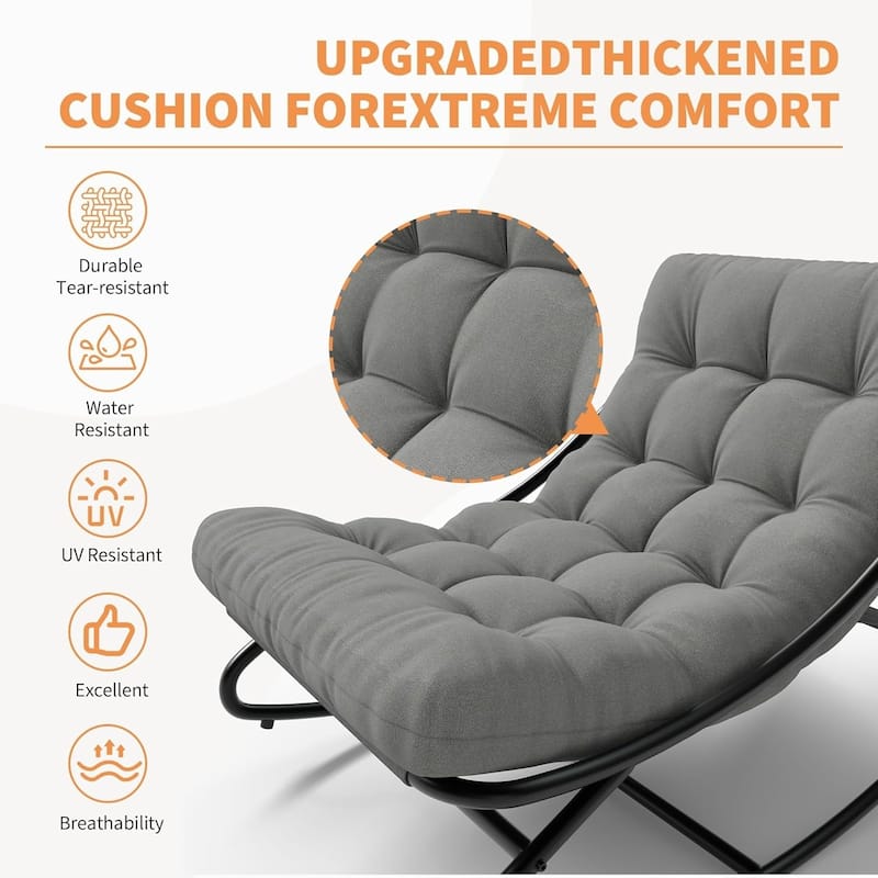 Oversized Heavy-Duty Rocking Recliner Waterproof Cushions 400 lb Weight Capacity