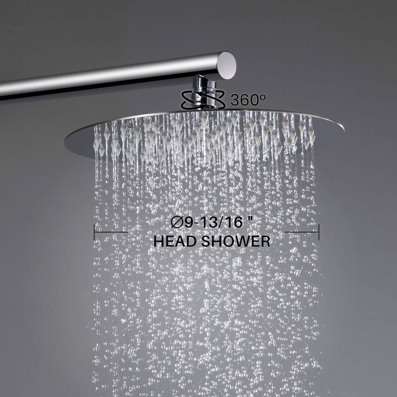 Circular Pressure Balanced Single Function Shower System with Rough In Valve