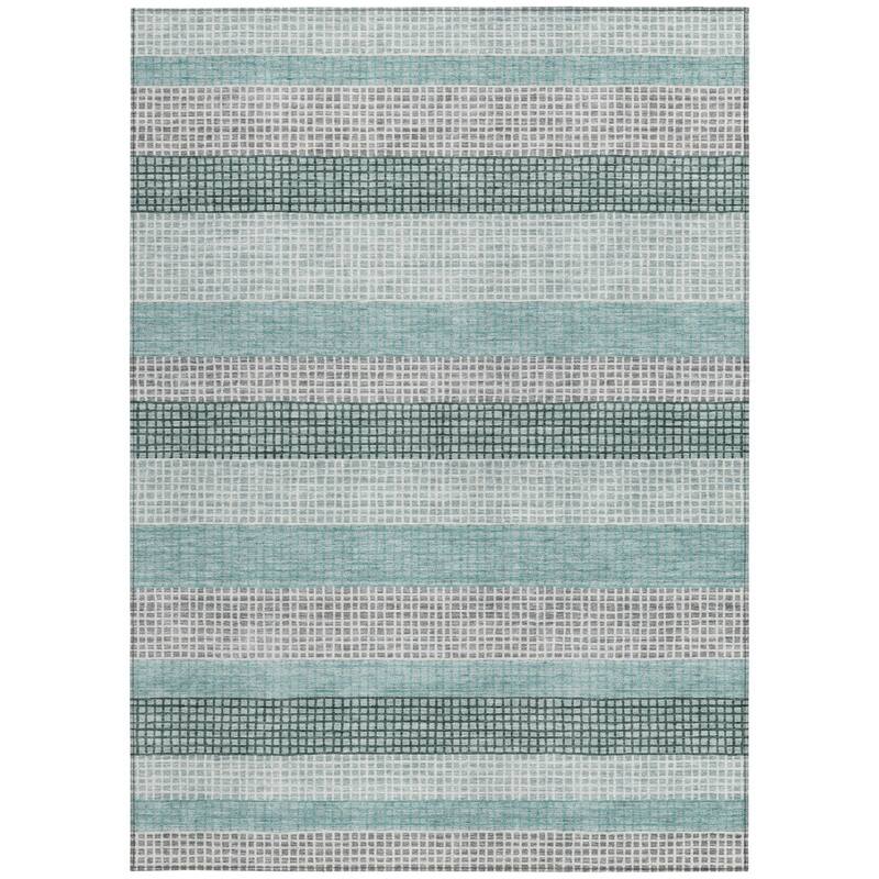 HomeRoots Striped Transitional Rectangle Outdoor Rug