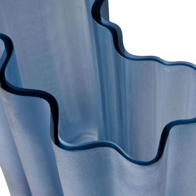 Elk Home Glennon Navy Finish Glass 8.25 Inch Wide Vase