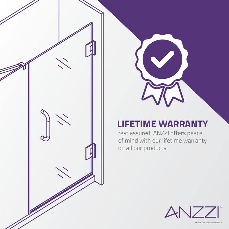 Myth 28 in. x 56 in. Frameless Tub Door with TSUNAMI GUARD