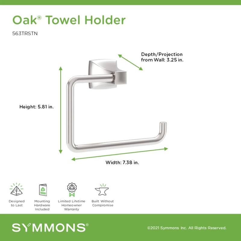 Symmons 563TR Oak 7-3/8" Wall Mounted Towel Ring