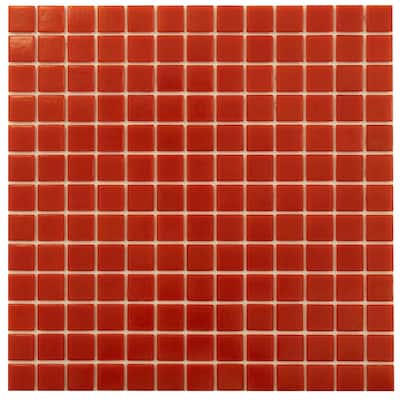 Apollo tile 12" x 12" Dune Glossy Candy Red Glass Tile (20 sq ft/case) - 20 Pack