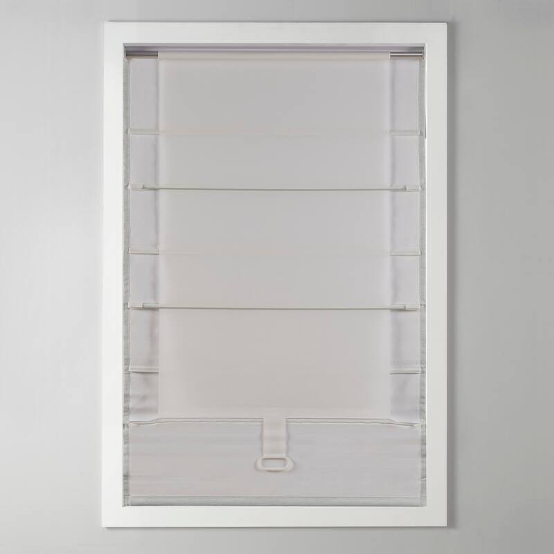 Madison Park Leighton Printed Faux Silk Room Darkening Cordless Roman Shade