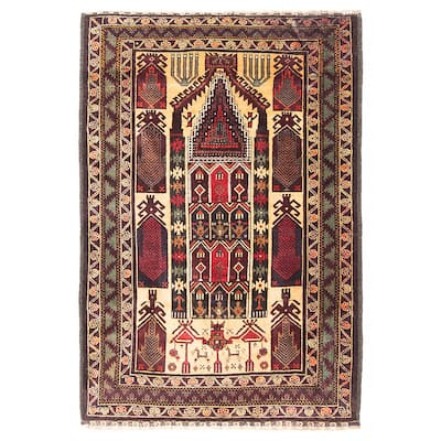 Teimani Orange Rug 3'2" x 4'10" - 3'2 x 4'10