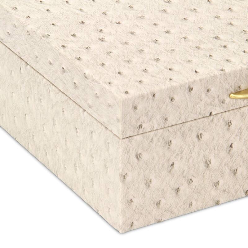 Canorus Faux Ostritch Pattern Rectangular Box Set