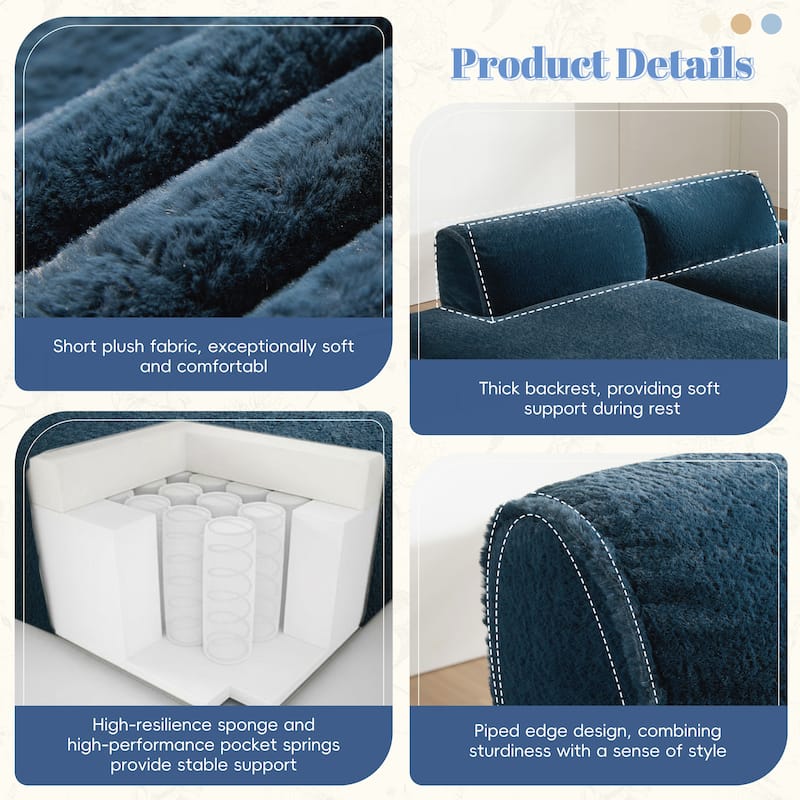90 Inch Oversized Modular Sectional Sofa