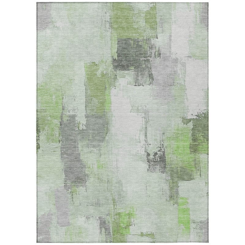 HomeRoots Abstract Transitional Rectangle Outdoor Rug